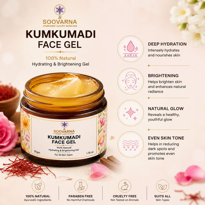 Kumkumadi Face Gel – Hydrating & Brightening Gel