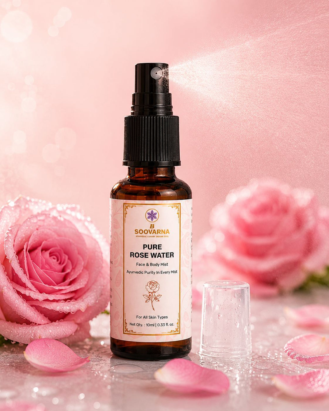 Pure Rose Water Face & Body Mist 10 ML Travel Pack
